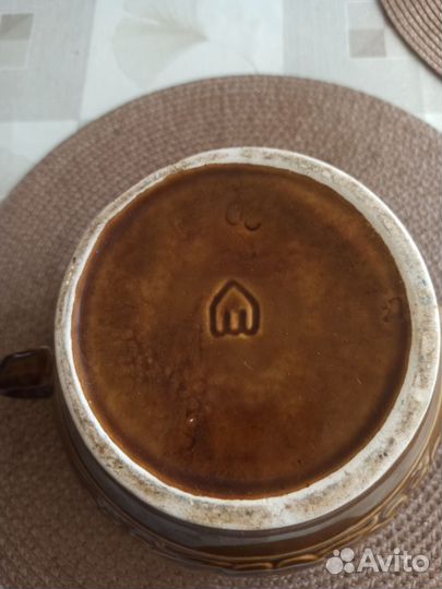 Горшок керамический СССР для запекания