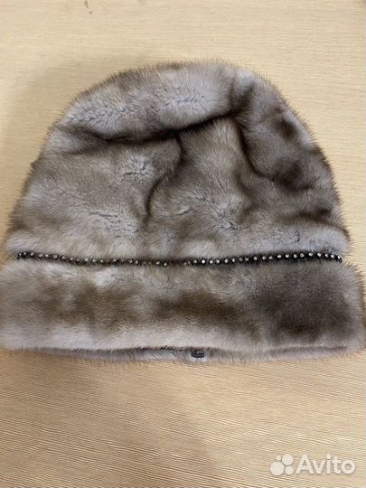 Шапка зимняя норковая женская