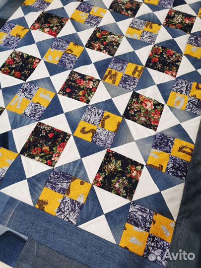 Одеяло-плед лоскутное шитье