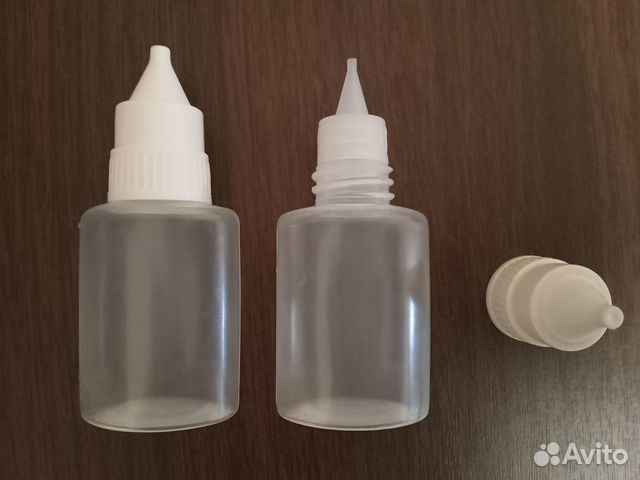 Пластиковые флаконы 20мл с крышкой и колпачком