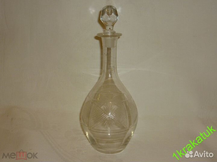 Графин ликерник русское стекло 20 век мальцов