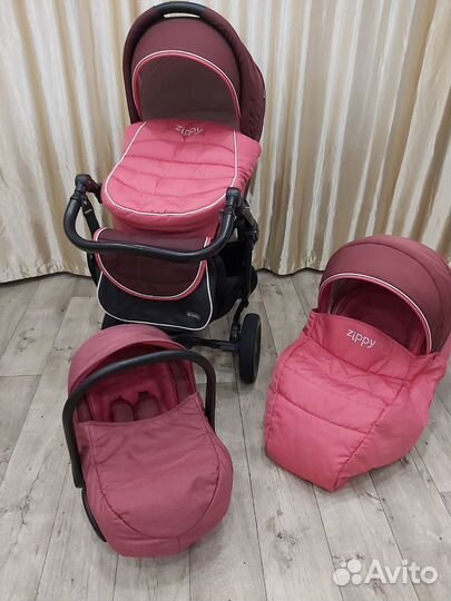 Коляска 3 в 1 Zippi tutis + подарок зимний комбез