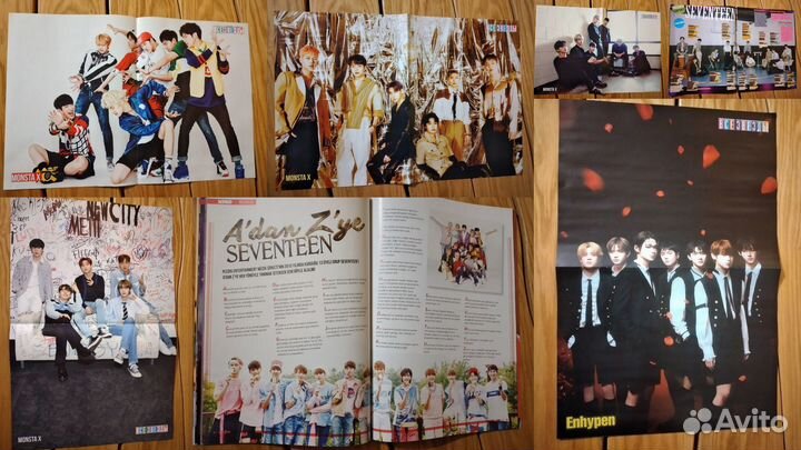 К-поп постеры плакаты Stray kids BTS EXO Ateez