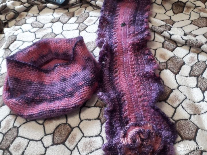 Комплект шапка и шарф женский