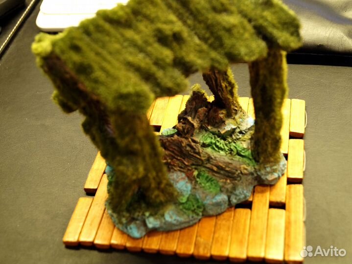 Дектор для аквариума, с имитацией Моха. Горошки