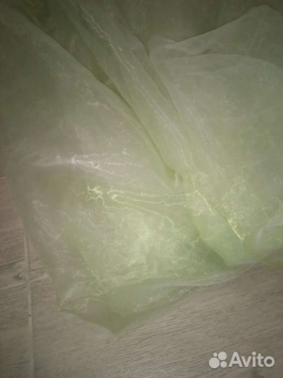 Тюль икеа 260*300см, салатовая