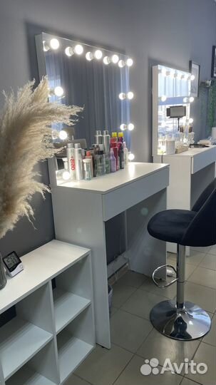 Гримерное зеркало с лампочками