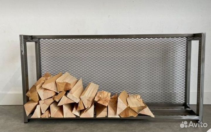 Стеллаж из металла для хранение дров на заказ