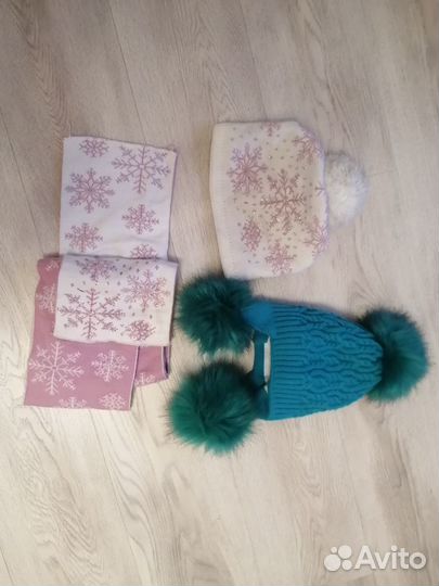 Детские шапки и шарф