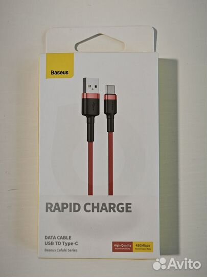 Baseus кабель USB на USB Type-C новый