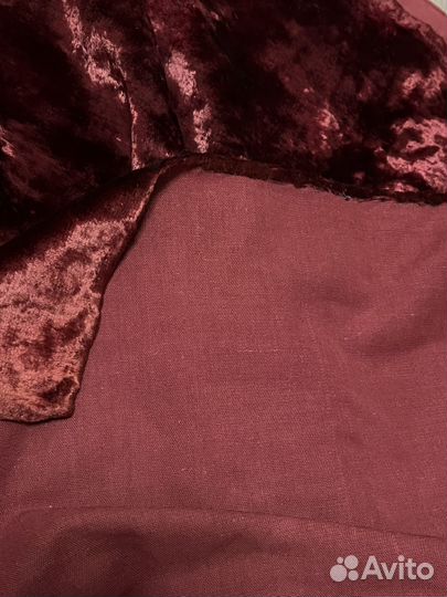 Плюш бордово-коричневый
