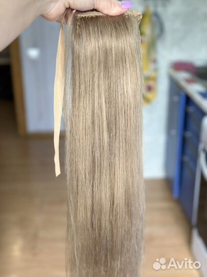 Хвост из натуральных волос