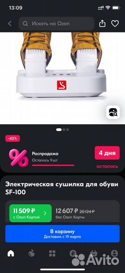 Электрическая сушилка для обуви Sunfoot SF-100