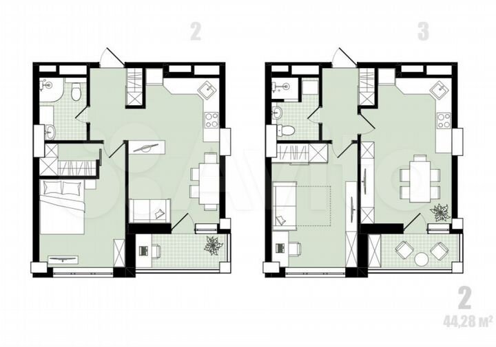1-к. квартира, 44,2 м², 5/25 эт.