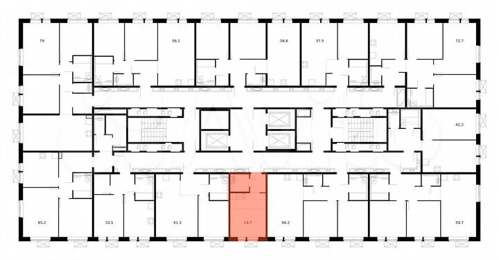 Квартира-студия, 19,7 м², 17/17 эт.