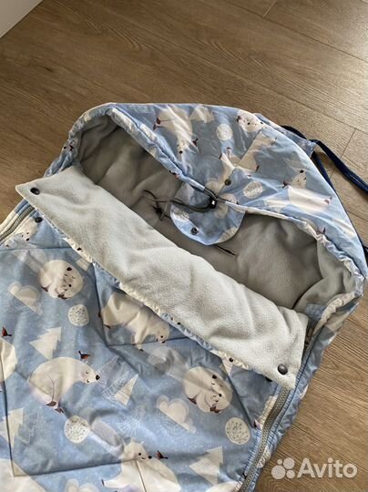 Зимний конверт в прогулочную коляску