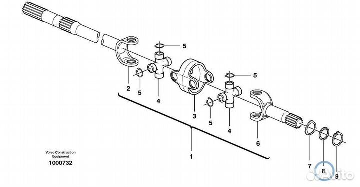 6969398 Шайба полуоси экскаватор погрузчик