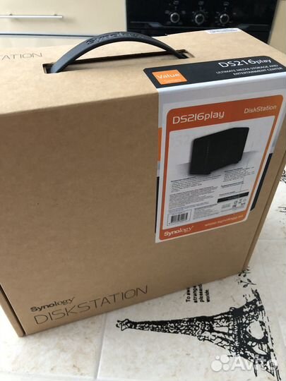 NAS Synology DS216play +12тб