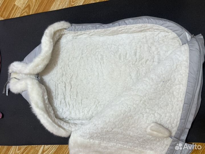 Зимний конверт в коляску на овчине
