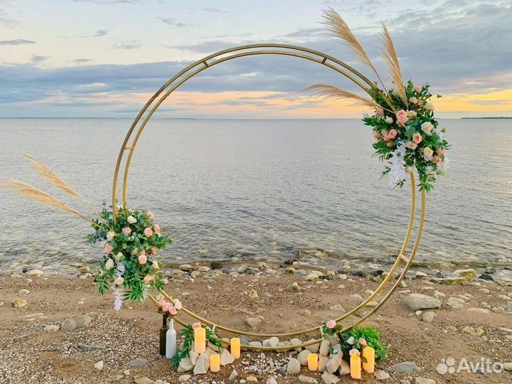 Арка кольцо для декора на свадьбу