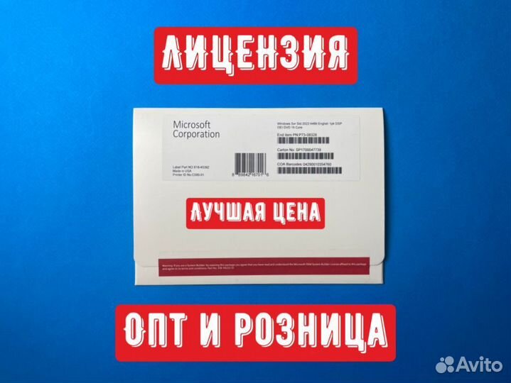 Windows Server Standard 2022 P73-08328 Лицензия