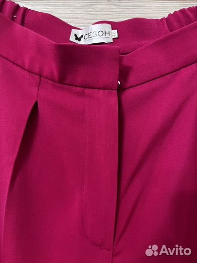 Брюки палаццо розовые