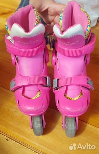 Роликовые коньки раздвижные с защитой