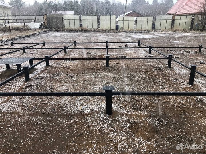 Сваи винтовые, фундамент под дом, баню