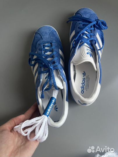 Кросcовки Adidas Gazelle 85 Blue bird/Cloud white