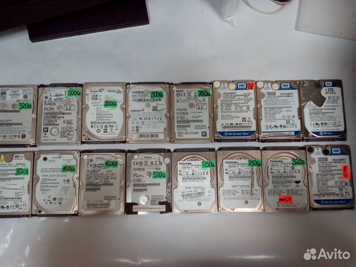 HDD 2'5 для ноутбуков от 80GB до 1000GB