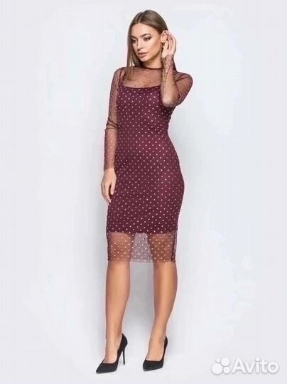 Платье с сеткой