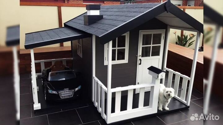 Детский игровой домик из дерева