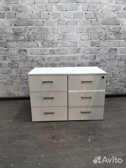 Тумба 3 ящика белая