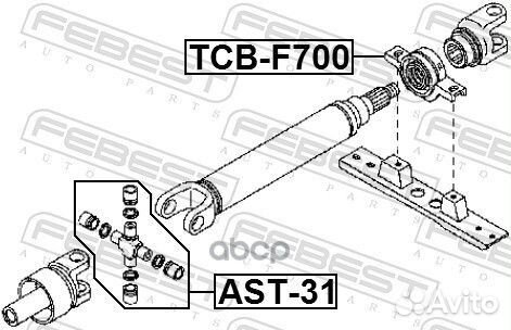 Подшипник опоры карданного вала tcbf700 Febest