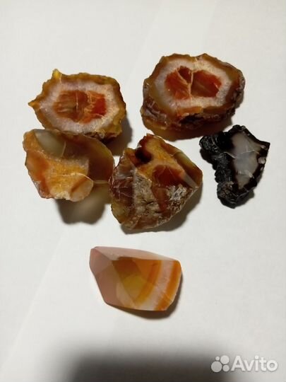 Сердолик срезы коллекционный