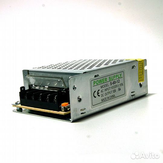 Блок питания 12v 5a с клемами