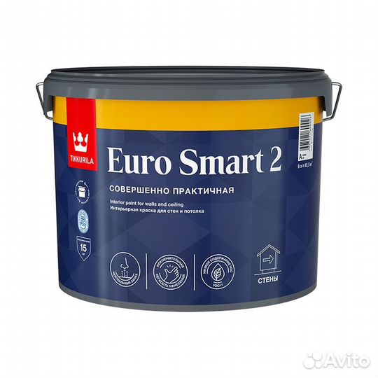 Краска интерьерная Tikkurila Euro SMART 2 основа A