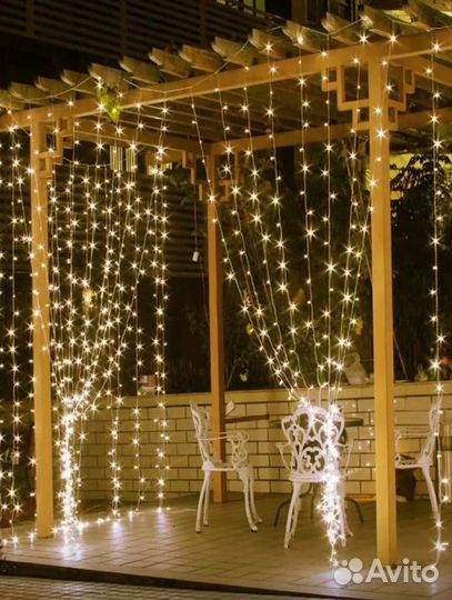 Гирлянда 3х3м тёплый свет