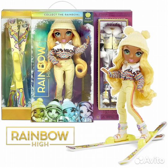 Кукла Rainbow High лыжи зимняя мода Санни Мадисон