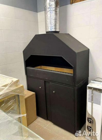 Мангал с дымоходом для кафе