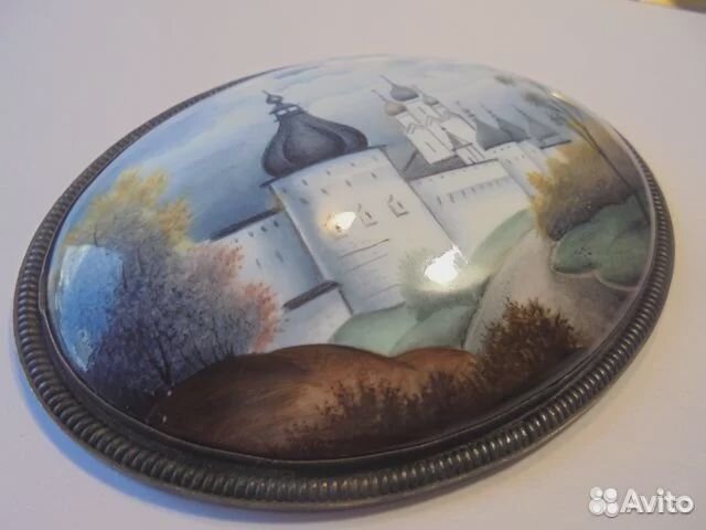Финифть Панно овальное Ростовский кремль скань