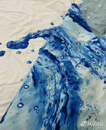 Белье постельное евро плотный сатин,4 наволочки,пр