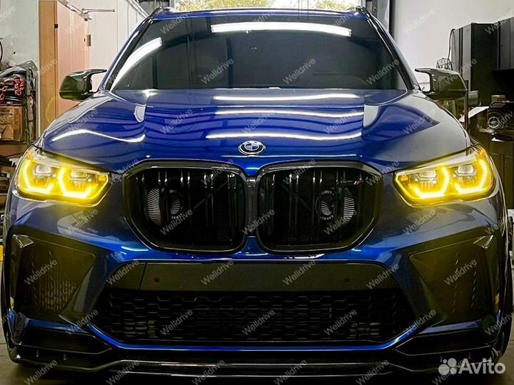 Ангельские глазки BMW X5 G05 X6 G06 рест желтые