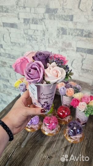 Букеты из мыльных цветов