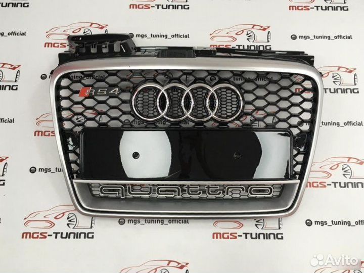 Решетка Audi A4 04-07гг. В стиле RS4 #1