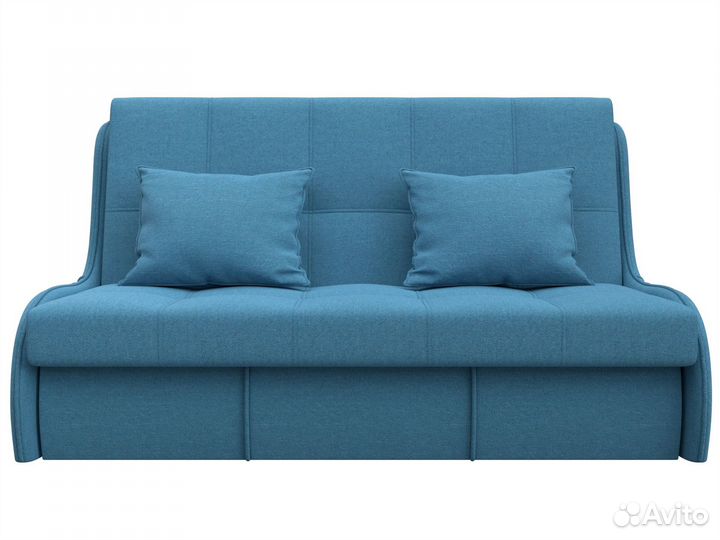 Диван прямой аккордеон Риттэр 140, рогожка, амур голубой