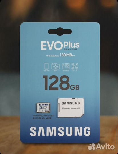 Карта памяти Samsung microsdxc 128GB+ адаптер