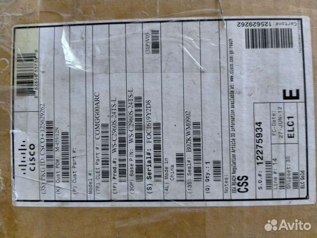 WS-C2960S-24TS-L (Новый, в наличии)