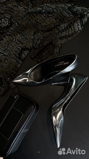 Туфли Saint Laurent 39,5 размер металлик