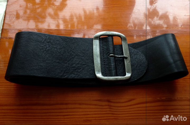Кожаный широкий итальянский ремень